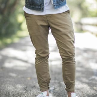 S3Egzq Men's Straight Fit Chino Pants — Cotton Twill